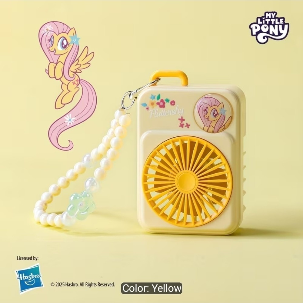 My Little Pony Flower Bead Chain Mini Fan Portable Handheld MLP FLUTTERSHY